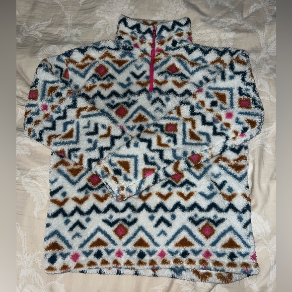 Eddie Bauer Quarter Zip Multicolor Sweater - Picture 1 of 3